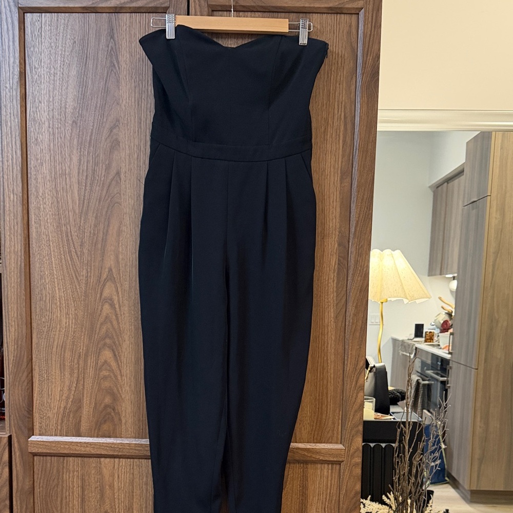 H&M Black Strapless Jumpsuit